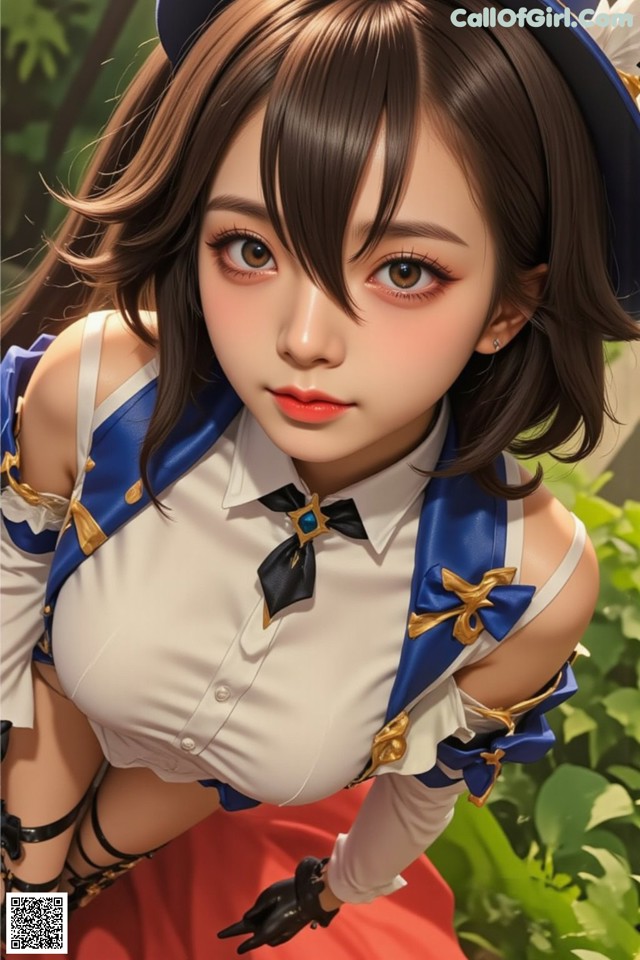 Hentai - Luminous Charm of the Aquatic Enchantress Set.1 20250125 Part 13 No.39512a A woman in a blue and white outfit is posing for a picture.